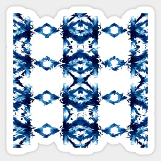 Indigo Watercolor Japanese Shibori Sticker